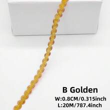 5M/20M 0.8cm-2cm Metallic Braid Lace Trim Christmas Gift Wrapping DIY Flower Pattern Costumes Lace Ribbon Crafts Sewing Border Home Decor - Multicolor - View 14