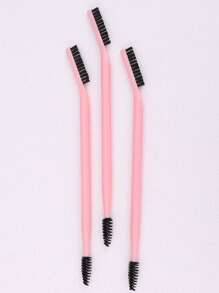 1pc Dual-Ended Makeup Brush, Spiral Eyebrow Brush & Lash Comb, Grooming Tool For Defined Brows, Portable Beauty Makeup Brush