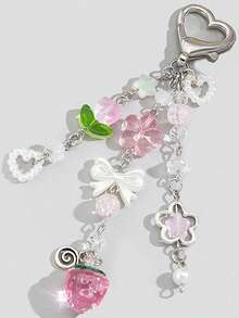 可爱翅膀蝴蝶结心形手机挂件手机吊坠链适合女孩女士时尚甜美钥匙扣包装饰配件礼物情人节汽车配件包袋饰品学院风可爱哥特 Y2k