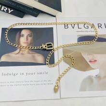 حزام خصر معدني بطراز بانك للنساء لفصلي الربيع والصيف، حزام خصر قابل للتعديل، إكسسوار عصري متعدد الاستخدامات من طراز Y2K، إبزيم معدني مطلي مقاوم للتلاون باللونين الذهبي والفضي مناسب للصيف والمدرسة والخريف وعيد الهالوين