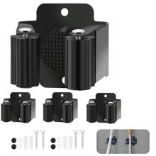 4 paquetes de soporte de escoba para montaje en pared, soporte de escoba de acero inoxidable con tornillos, soporte de montaje en pared para trapeador, estante de herramientas de jardín de montaje en pared para cocina, hogar, baño, almacenamiento de garaje