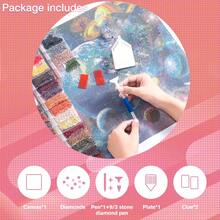 DIY AB Diamond Painting, Customizable Photo, Full Drill Round, Personalized Souvenir Artwork, People Landscape, Cute Pets Friends, Gift, 1pc, Highly Decorative, With Adhesive Backing, Modern Style, Customizable, Personalized, Suitable For Graduation Ceremony, Housewarming Party And Other Occasions, Can Decorate Home And Other Places. - White - View 5
