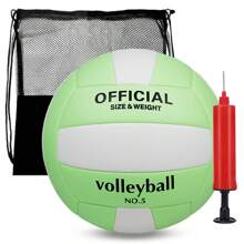 3 件套排球套装（排球 + 气泵 + 储物袋），户外训练沙滩排球 - 官方尺寸 5 - 手感舒适，耐用 - 适合初学者或运动爱好者 - 彩色 - 查看 12