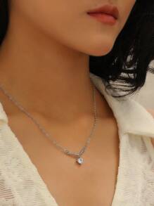 1pc Fashionable Minimalist Embellished Choker Necklace For Women, Versatile Elegant Style Suitable For Daily Wear, Commute, Social Events, Party, Valentine's Day, Mother's Day Gift