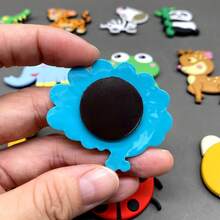 卡通动物冰箱贴，适合儿童和幼儿，可爱冰箱贴，磁性冰箱装饰配件 - 米色 - 查看 5