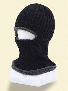 Knitted Balaclava Beanie Hat +Gloves Warm Cycling Ski Mask, Women Windproof Hood, Balaclavas Heavyweight Thermal Fleece Winter Balaclava Ski Mask Warm Knitted Fleece Full Face Cover For Men Women Windproof Outdoor Sports Cycling