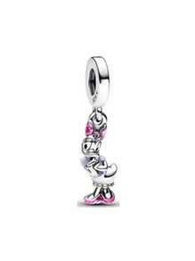 Disney 1 pieza Encanto de hada de flor de Mickey de plata de ley 925 de Disney para pulsera de plata de ley 925, joyería hecha a mano, regalo