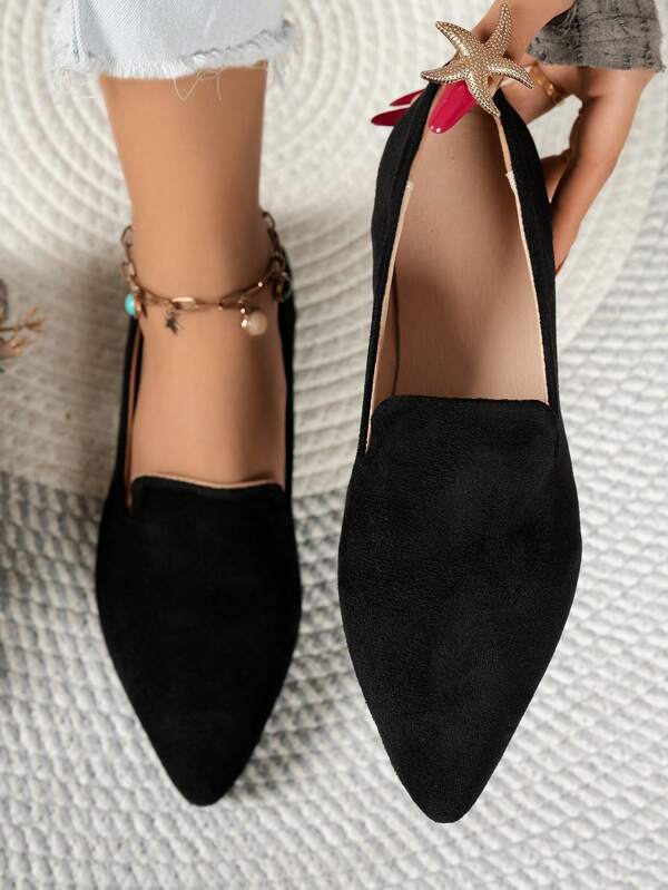 Women's Elegant Pointed Toe Flats, Minimalist Fashion Casual Shoes, Comfortable Non-Slip, Suitable For Indoor And Outdoor Occasions