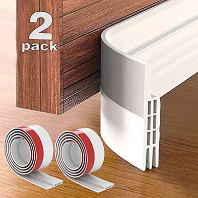 2 Pack Door Draft Stopper Under Door Seal 39" L Door Sweep For Exterior & Interior Doors Door Draft Blocker Dust And Noise Insulation