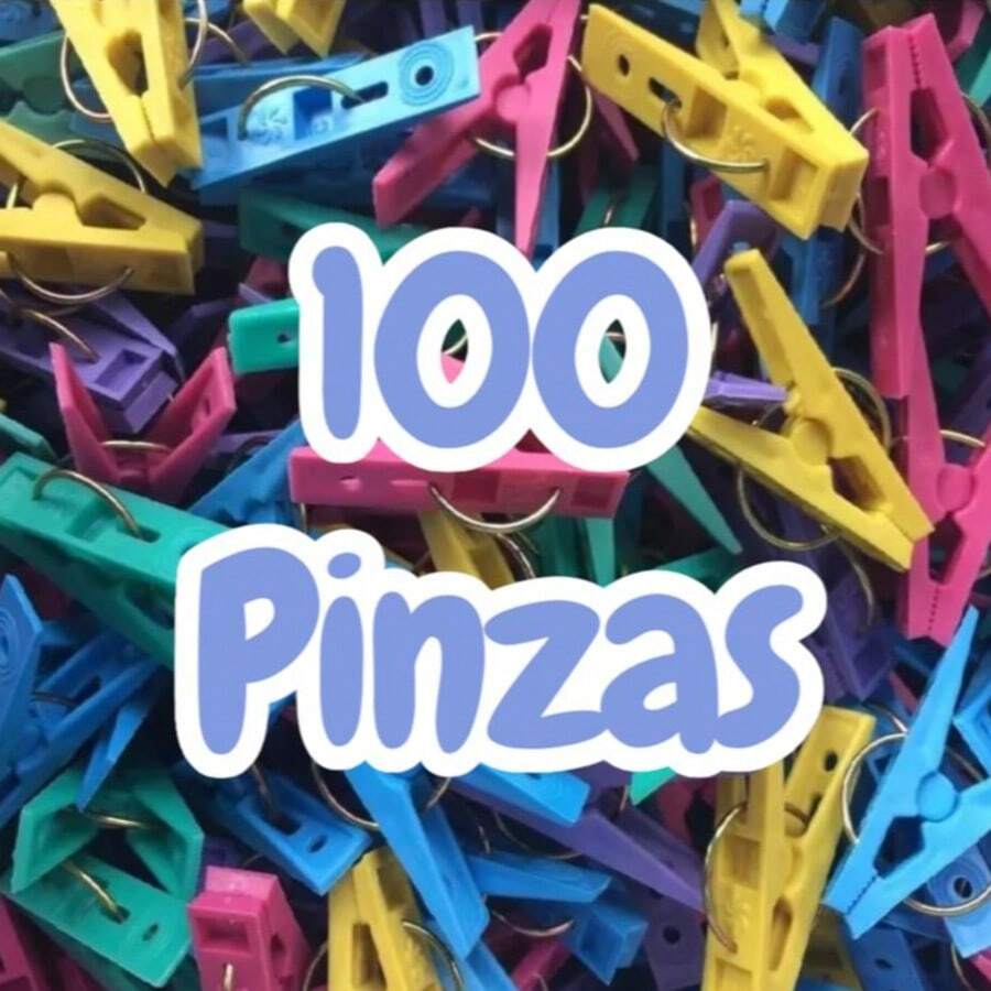 Pinzas Para Ropa De Plastico Colores pastel, Durables - 100 Piezas - Ver 1