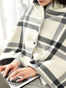 Multifunction Wrap Shawl Neck Shoulder Blanket Pad Warm Blanket Lazy Shawl Blanket Winter Warm Blanket