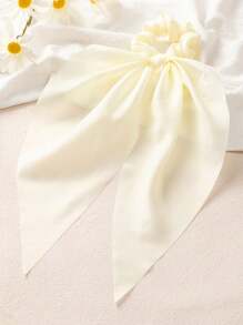1pc Women's Simple Elegant Hair Scrunchie In Yellow, Purple, Green, Pink, White Bright Colors, Suitable For Daily & Vacation Outfits, Hair Ties, Scrunchy Hair Ties