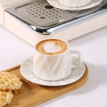 90ml/3.16oz Coffee Cup & Saucer Set, Suitable For Drinking Espresso Or Turkish Coffee - G - View 3