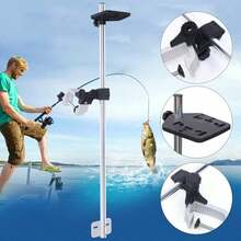 HOHOBLA Portable Fish Finder Mount - Universal Portable Transducer Mount Bracket W/360° Adjustable Rotatable Transducer Pole Mount For Boat Canoe Kayak Universal Transducer Bracket Portable With Fishfinder Mount 360° Adjustable Tool [Wonderful Gift For Family&Friends] - Bạc và đen - Xem 2