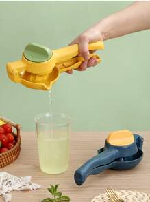 1pc Portable Aluminum Multifunctional Citrus Juicer - Efficient Manual Lemon Squeezer With Easy-Squeeze Design, Anti-Slip Handle, Effortless Citrus Press, No Electricity Needed, And Space-Saving Kitchen Storage - Essential Kitchen Gadgets For Fresh Juice Lovers