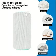 1 Pack Reusable Plastic Shoe Cleaning Bag, Laundry Bag - Sports Shoe Cleaning Kit, No Electricity Or Battery Required To Remove Stains