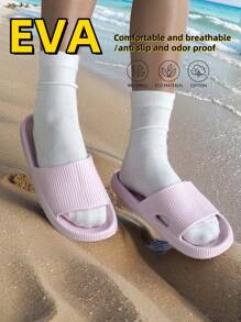 新款EVA男士四季凉拖鞋/耐磨防滑防臭/柔软舒适/抗菌护足/轻便软底/速干不臭脚/休闲百搭居家室内浴室淋浴/户外沙滩简约情侣凉拖鞋