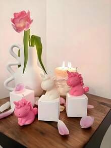 1 件 3D 独角兽硅胶模具 | 迷人设计，适用于树脂/石膏/蜡工艺品，适用于汽车装饰/家居装饰、生日/派对礼物和 DIY 艺术项目