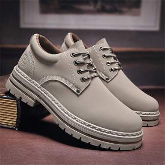 2025 Spring Low-Top Versatile Work Shoes - Casual Lace-Up Oxfords For Men