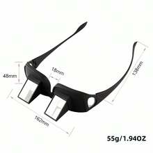 New Slouchy Glasses Prism Glasses Horizontal Spectacles Lie Down For Reading Watching TV Or Browse Your Phone To Reducing Neck And Cervical Strain Asymmetric Shape Women Fashion Glasses Shades - White - View 5