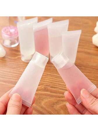 10pcs 0.34oz Refillable Empty Plastic Bottles With Screw Cap, Cosmetic Containers Suitable For Lotion, Body Wash, Shampoo, Facial Cleanser, Cream, Travel Accessories