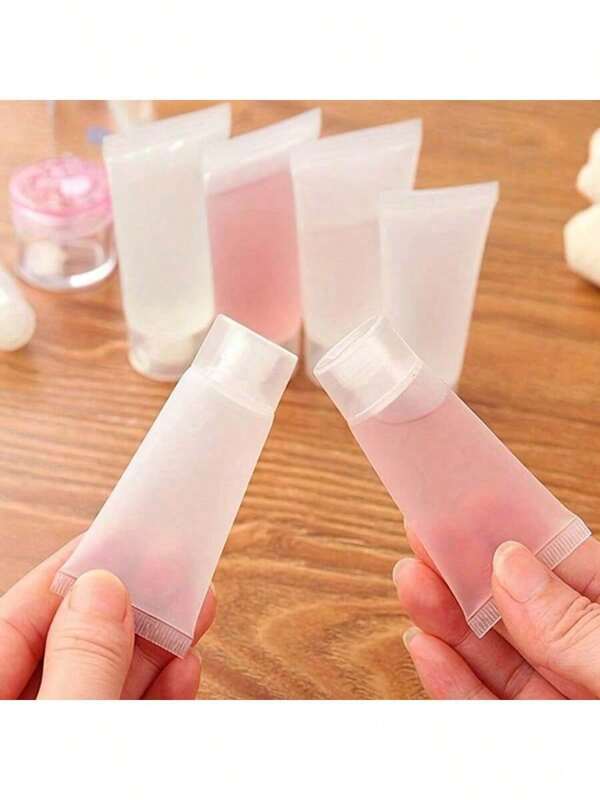 10pcs 0.34oz Refillable Empty Plastic Bottles With Screw Cap, Cosmetic Containers Suitable For Lotion, Body Wash, Shampoo, Facial Cleanser, Cream, Travel Accessories