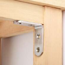 Kątowniki ze stali nierdzewnej, pogrubione wsporniki półek w kształcie litery L o kącie 90 stopni, łączniki sprzętowe do stołów, krzeseł i mebli