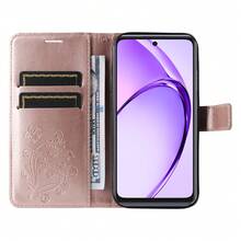 蝴蝶花朵图案手机壳适用于 OPPO A3X 4G、OPPO A5X 5G、OPPO A3、MOTO G86 5G 翻盖保护套、荣耀 X6C/X6B/X6A/X5B（海外） - 玫瑰金 - 查看 8