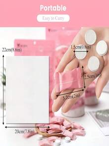 20pcs Honey Peach Makeup Remover Wipes - Luxurious Soft, Alcohol-Free, Low-Irritation Fragrance-Free Nonwoven Fabric, Suitable For All Light Skin Tones, Quickly Dissolving, Gentle And Non-Irritating, Convenient For Travel, 100% Disposable, Makeup Remover Wipes, Great For Travel Skincare, Individually Packaged, Compact And Portable