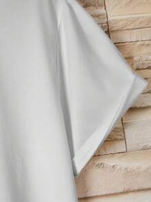 Number 23 Print Men's Classic Round Neck Cotton Short-Sleeved Graphic T-Shirt, Cotton T Shirt,Men Clothes - White - View 6