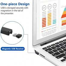 2.4GHz 无线演示点击器 Powerpoint 笔 USB 遥控翻页笔 适用于办公室教学投影仪 PPT 演示器