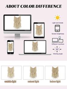 Invisible Wire Hair Extensions Long Wavy Layered Synthetic Hair Extensions With Transparent Wire Adjustable Size 4 Secure Clips For Women Daily Wear - Multicolor - View 8