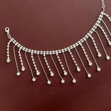 1pc Tassel & Rhinestone Anklet, Suitable For Daily Wear