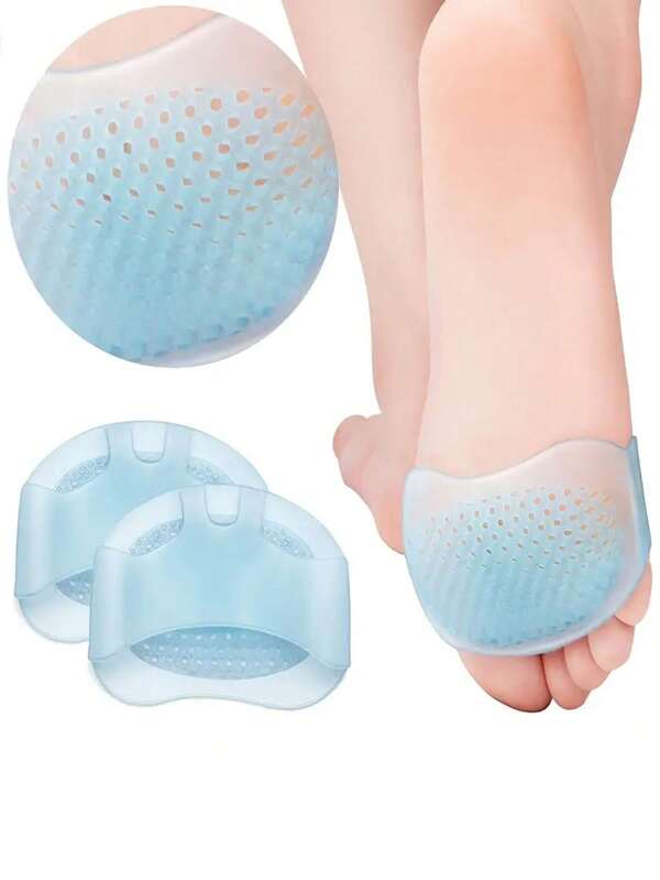 4 piezas Almohadillas para antepié, Almohadillas metatarsianas para mujeres y hombres, Cojines de gel de silicona para tacones altos - Plantillas semiajustables suaves con protección para los dedos, Adecuadas para diversos zapatos - Zapatillas, zapatos casuales, tacones altos y botas. Diseño transpirable, Almohadillas para los pies