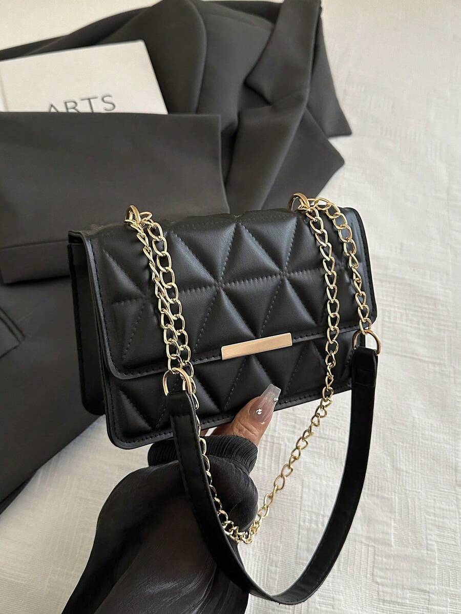 Fashion Solid Color & Printed Wide Strap Hard Handbag & Shoulder Bag, Women New Year Edition