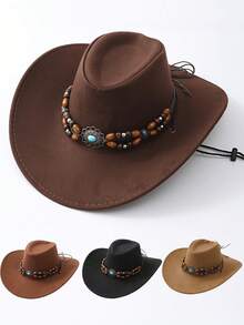 1 件男童透气牛仔帽，配有经典牛头腰带，非常适合露营、钓鱼、徒步旅行和度假等户外休闲活动 - 涤纶，不拉伸，带扣闭合，露营配件 - 銀牛牛仔帽 - 查看 9