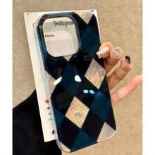 Funda para phone con diseño de glaciar azul y negro. Compatible con phone 16, 15, 14, 13, 12 y 11 Pro Plus. Una encantadora opción para regalar en San Valentín. - Blanco - Ver 2