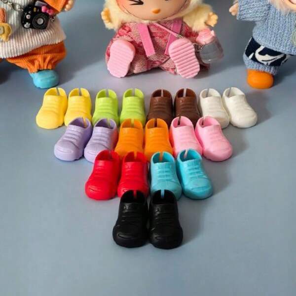 17cm/Muñeca/Zapatos - Compatibles con la 1ra/2da/3ra generación de la serie sentada | Zapatos deportivos casuales adecuados para fiestas | Accesorios de PVC para juguetes de peluche