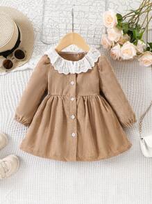 Nature Style Girls' Warm Dress For Autumn/Winter