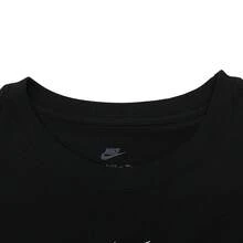 Nike 女款 AS W NSW NK CHLL KNT MD CR T恤，针织无领短袖，TFV5509-010 - 黑色 - 查看 3