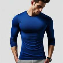 MIL200FIT Men T-Shirts - Royal Blue - View 2