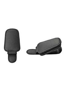 1 件皮革眼镜夹汽车遮阳板支架配件，汽车太阳镜夹，超细纤维太阳镜夹，多功能遮阳板夹，可夹卡片、票证、太阳镜 - 彩色 - 查看 6