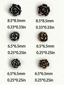 30 Peças Decorações de Unhas de Metal, Nova Joia de Liga Vintage Punk, Decoração de Metal Barroco Misto, Acessórios de Unhas de Metal 3D Usáveis Incluindo Camélia, Coração, Letra, Faca Curva, Conjunto de Estilo Escuro, Suprimentos de Arte de Unhas, Design de Unhas DIY da Moda, Ferramentas de Manicure Interessantes e Minimalistas, Presente Adequado para Família, Namorada, Melhores Amigas Unhas Encantos de Unhas Gemas de Unhas