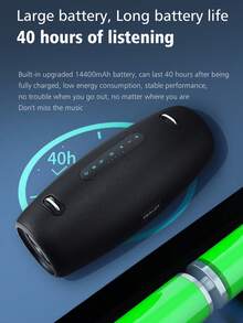 ZEALOT S67 60W Wireless Speaker, Outdoor Portable, Bluetooth Speaker, 14400mAh Long Battery, Up To 8 Hours Of Playback Time, Supports Mobile Phones/Tablets/TVs. Compatible With SD Card/USB/AUX, Serial Pairing Function, Suitable For/Car/Outdoor/Camping/Beach/Party - màu đen - Xem 7