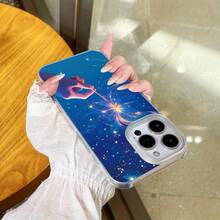 Funda para teléfono con diseño de estrellas. Compatible con phone 16, 16 Pro y 16 Pro Max. Funda protectora de silicona anticaídas con diseño de glaciar degradado para phone 15 Plus, 14, 13, 12 y 11. - Blanco - Ver 5