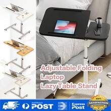 PORIYA Adjustable Folding Laptop Desk Portable Sofa/Bed Table W/ 360° Tilt & Locking Wheels Multi-Angle Notebook Stand For Home/Office (30kg Capacity) - Lạc đà - Xem 7