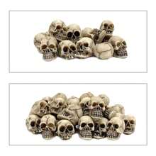 20/40Pcs Gothic Skull/ Mushroom Sculptures Collectable Halloween Decoration Skeleton / Mushroom Ornament Landscape Garden Potted Home Decor Room Decor
