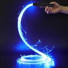Luz de látigo de fibra óptica LED, látigo luminoso de baile LED recargable y rotatorio, juguete de látigo de fibra para rave, apto para baile, fiesta, espectáculo de luces, festival de música, actuación de disfraces y concierto de EDM