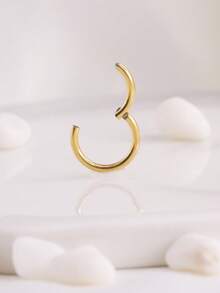 1pc Hight Segment Nose Ear Ring Septum Earrings Septum Ring 16G1.2MM Rod Thick Piercing Fashion Jewelry - Yellow Gold - View 15