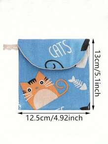 Sanitary Napkin Storage Bag, Period Bag Pad Bag, Zipper Storage Bag Portable Pouch With Large Capacity, For Storing Napkins, Panty Liners And Tampons, Creative Cute Menstrual Pad Cartoon Coin Purse,Large Capacity And Simple Style For Storing Sanitary Napkins, Pads And Tampons Back To School Lipstick Beauty Storage Bag Travel Essentials Travel Organizer For Beach Summer Vacation